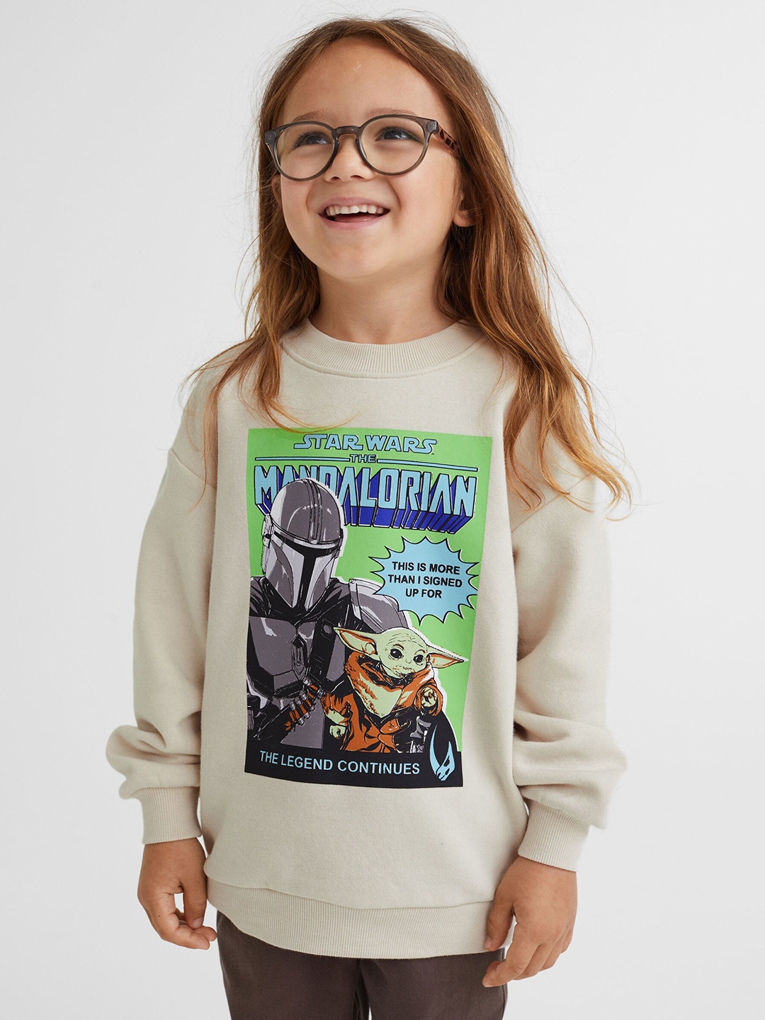 

H&M Boys Beige Printed Sweatshirt