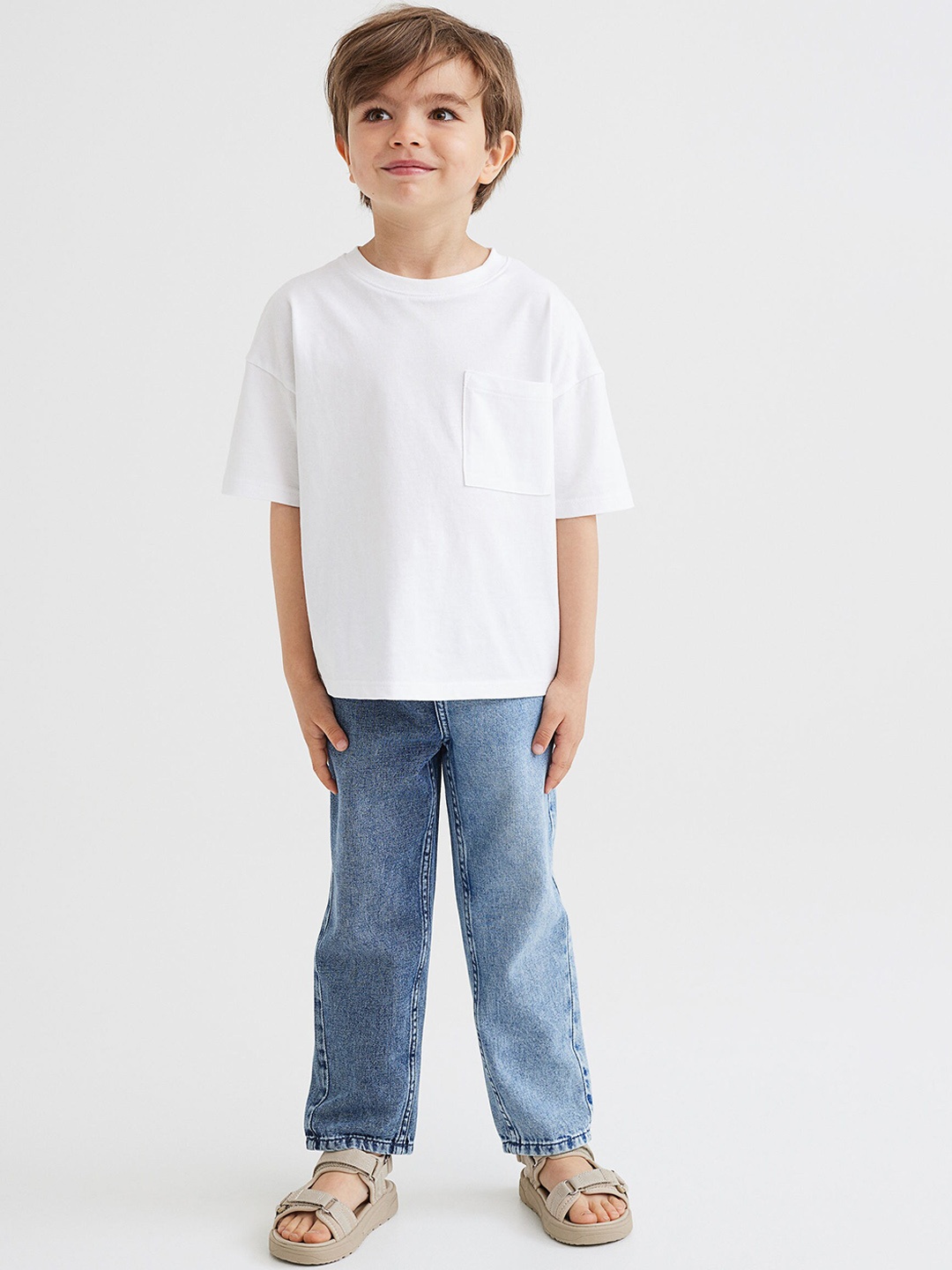 

H&M Boys Blue Relaxed Fit Denim Joggers