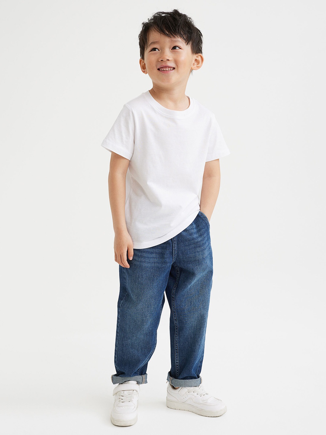 

H&M Boys Blue Relaxed Fit Denim Joggers