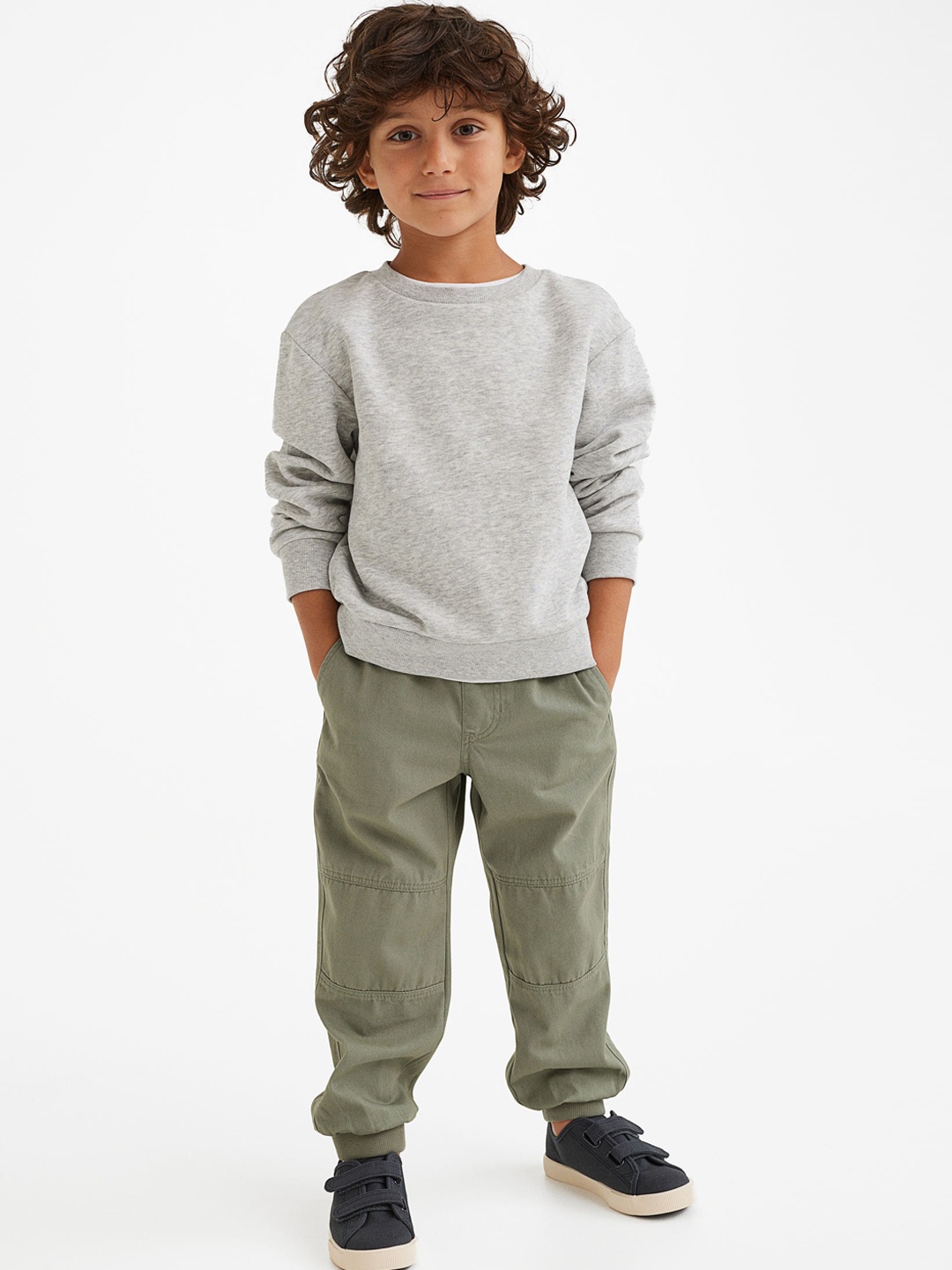 

H&M Boys Green Adjustable-Fit Joggers