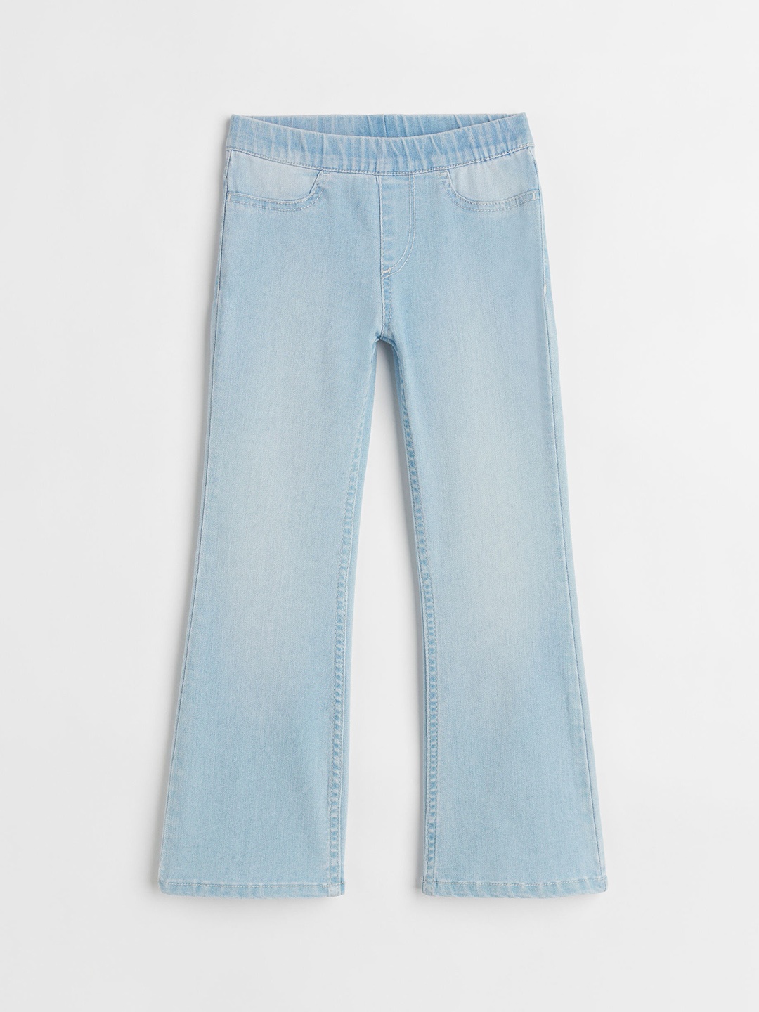 

H&M Girls Blue Solid Superstretch Flare Fit Jeans