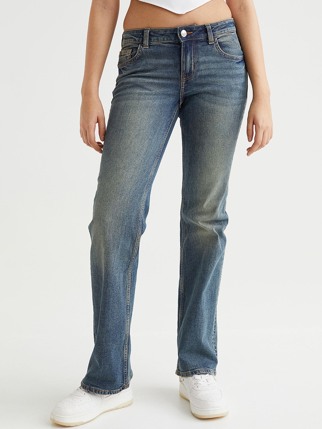 

H&M Women Blue Flare Low Jeans