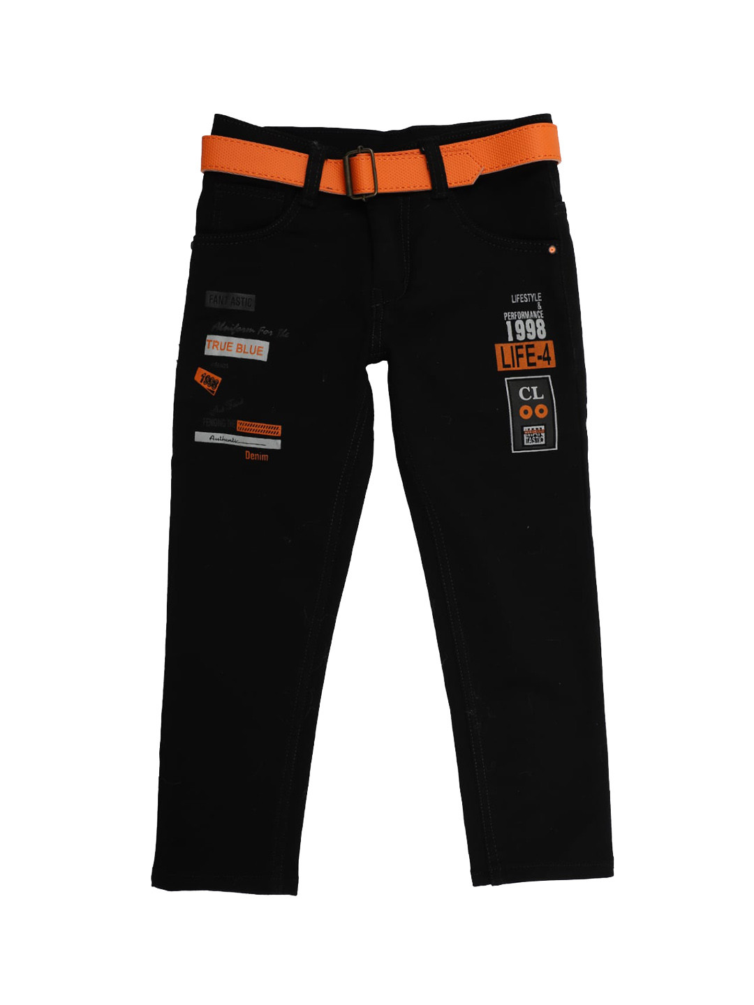 

V-Mart Boys Black Classic Mildly Distressed Jeans