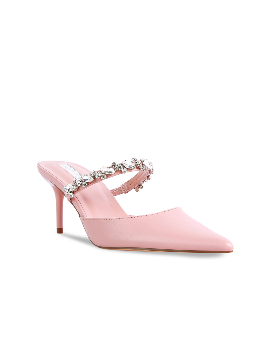 

London Rag Pink Embellished PU Party Stiletto Pumps