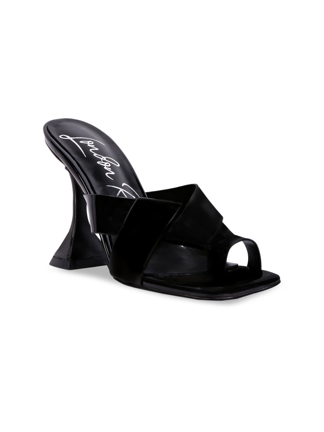 

London Rag Women Black PU Party Block Heels