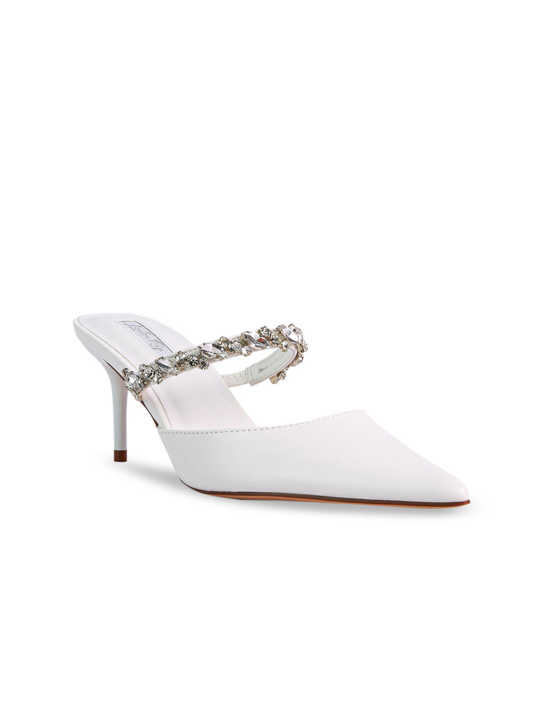 

London Rag White Embellished PU Party Stiletto Pumps