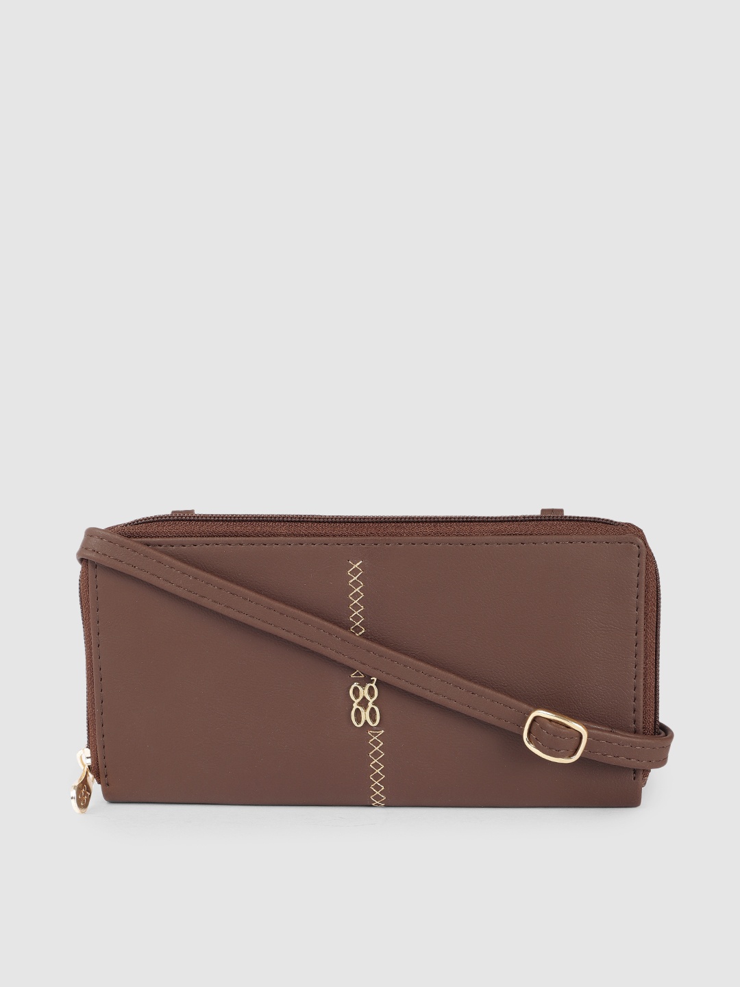 

Baggit Women Brown PU Zip Around Wallet