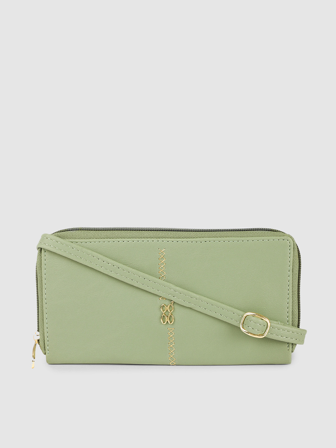 

Baggit Women Green PU Zip Around Wallet