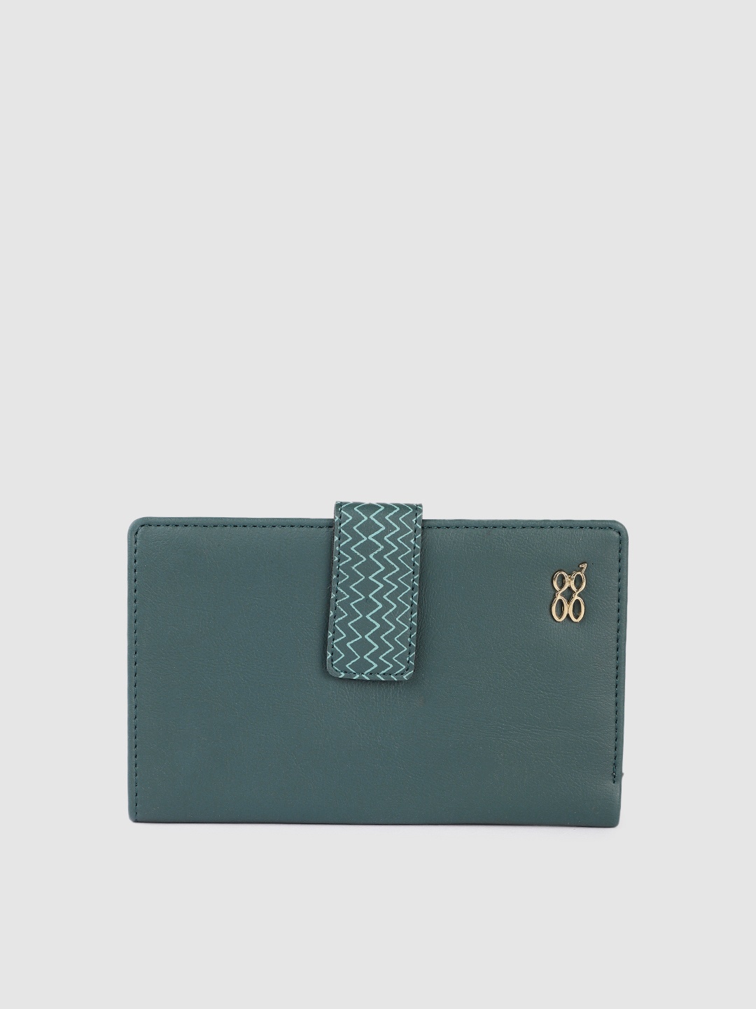 

Baggit Women Teal Green Solid Two Fold Wallet