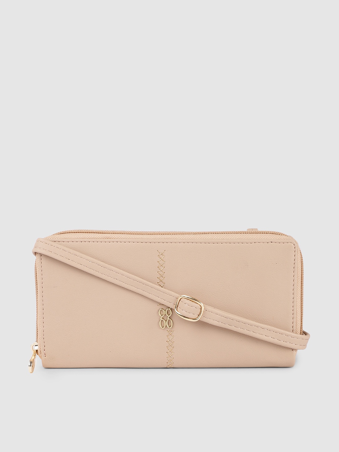 

Baggit Women Beige PU Zip Around Wallet