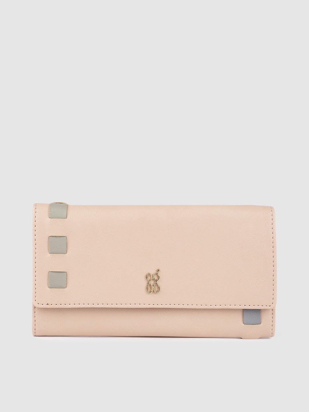 

Baggit Women Beige Solid Three Fold Wallet