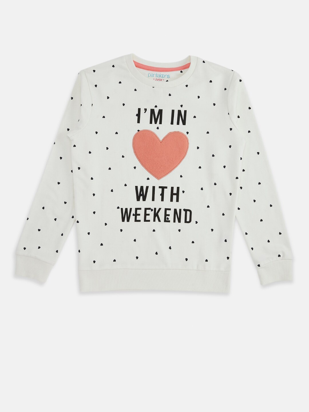 

Pantaloons Junior Girls Off White Printed Sweatshirt