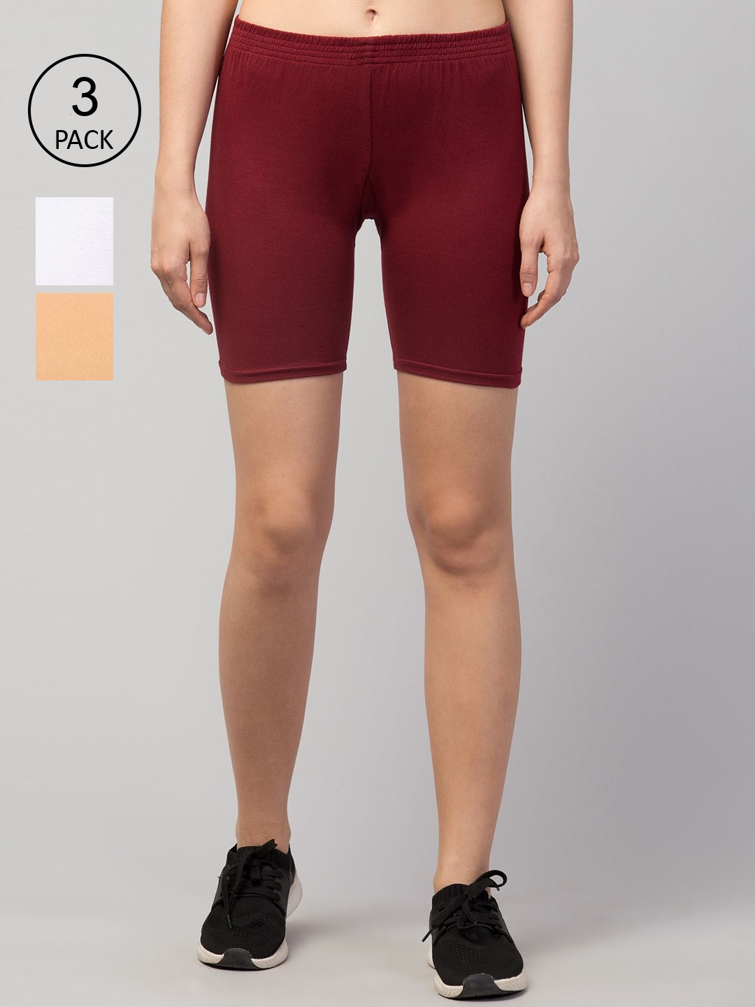 

Apraa & Parma Women Maroon Slim Fit Cycling Sports Shorts