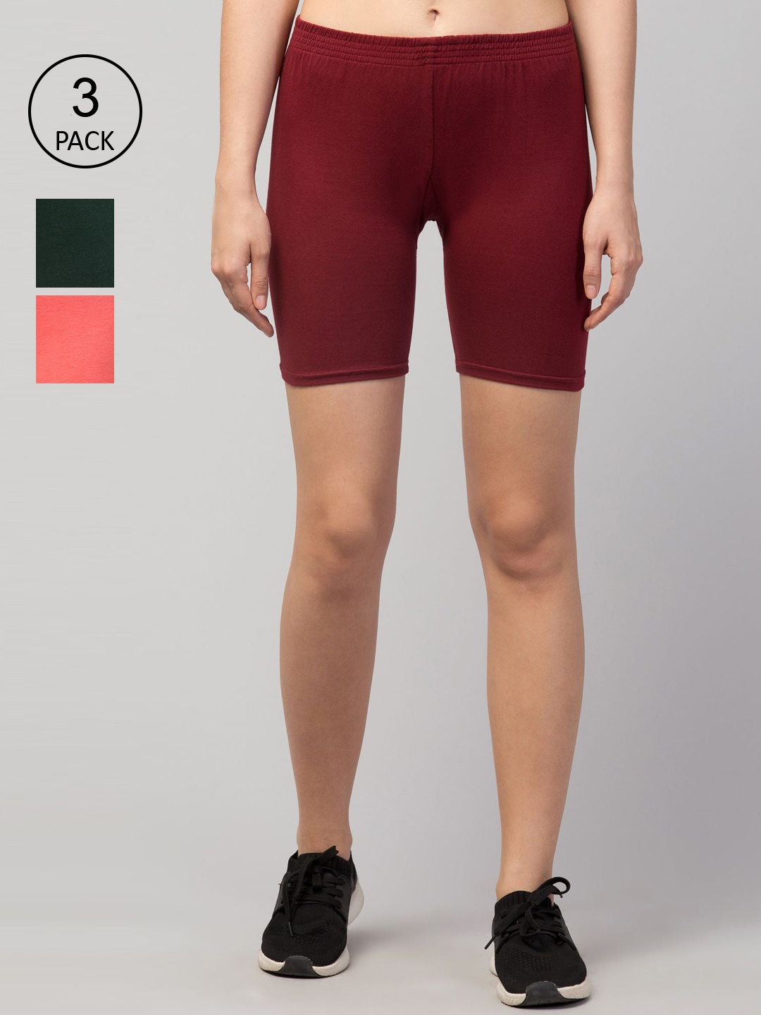 

Apraa & Parma Women Maroon Slim Fit Cycling Sports Shorts