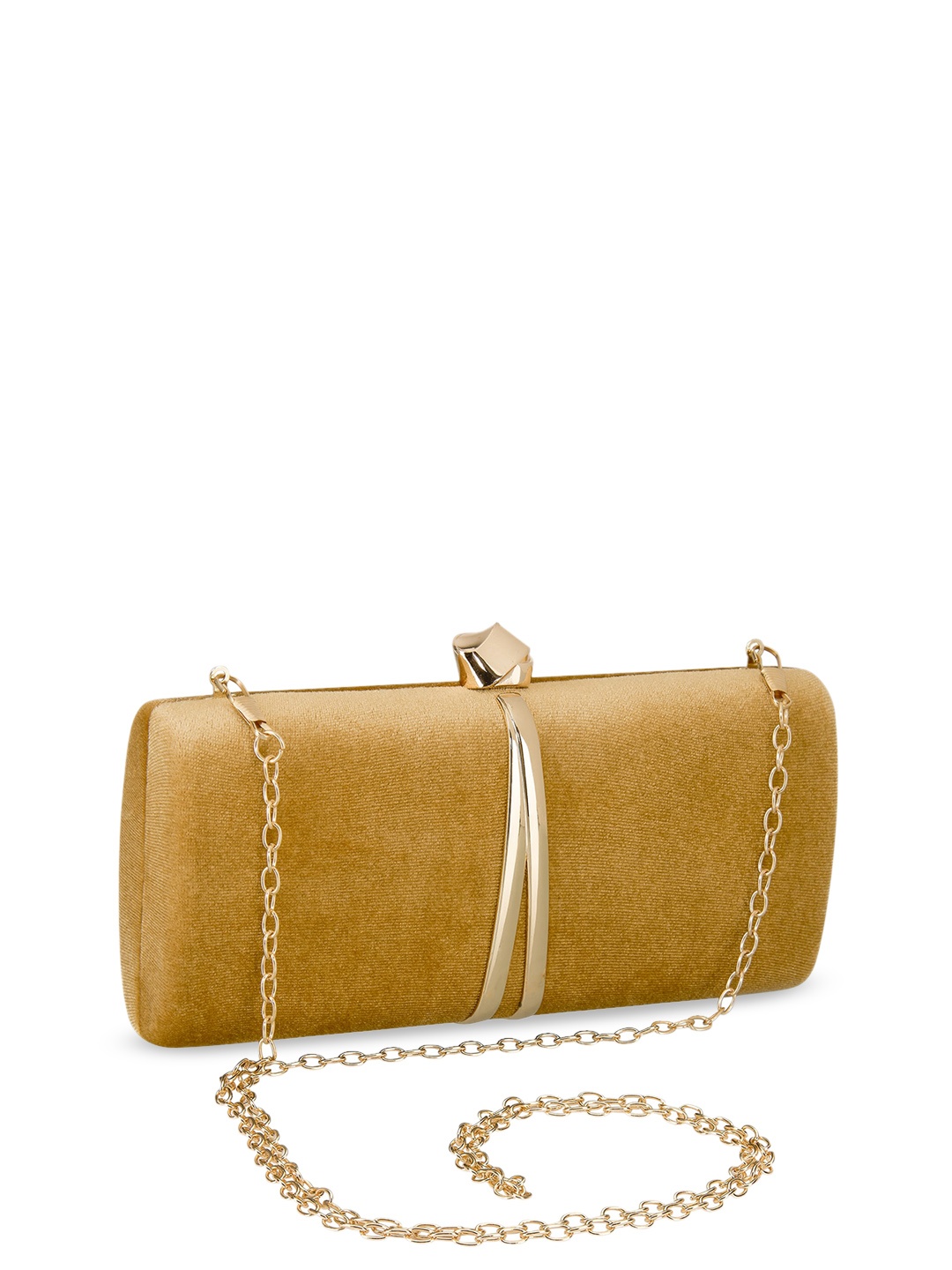 

EMMA SMITH Gold-Toned Embellished Box Clutch