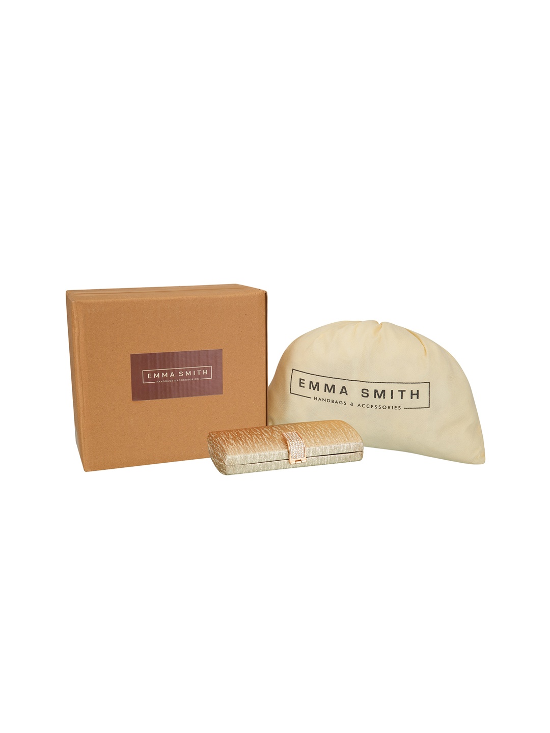 

EMMA SMITH Women Golden Clutches, Gold