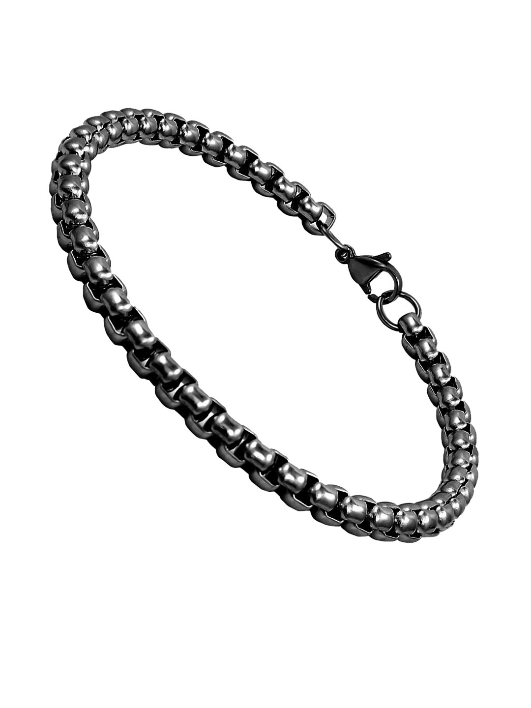 

NAKABH Men Black Handcrafted Link Bracelet