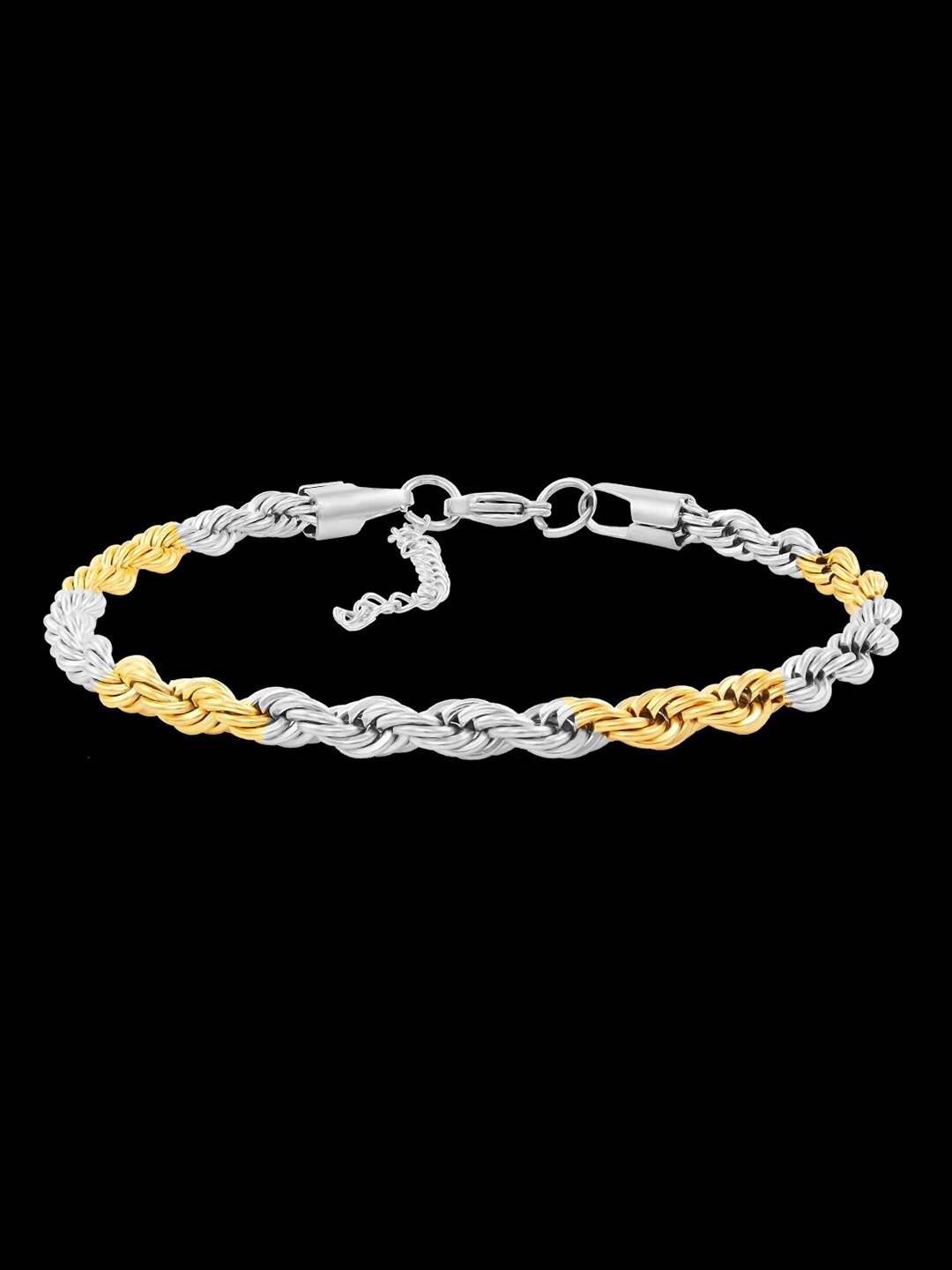 

NAKABH Men Gold-Toned Handcrafted Gold-Plated Link Bracelet