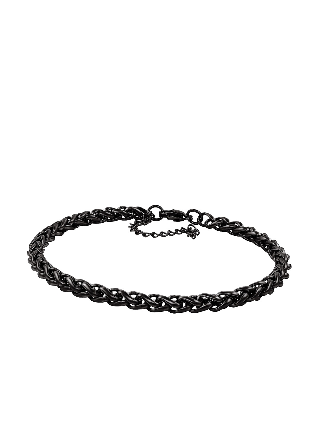 

NAKABH Men Black Handcrafted Link Bracelet