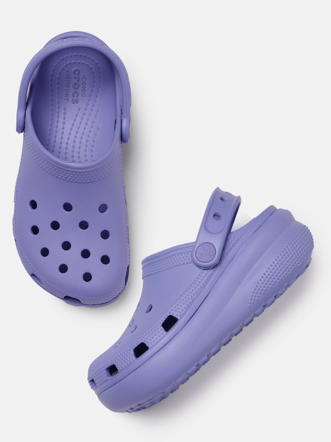 

Crocs Unisex Kids Lavender Solid Classic Clogs With Back Strap