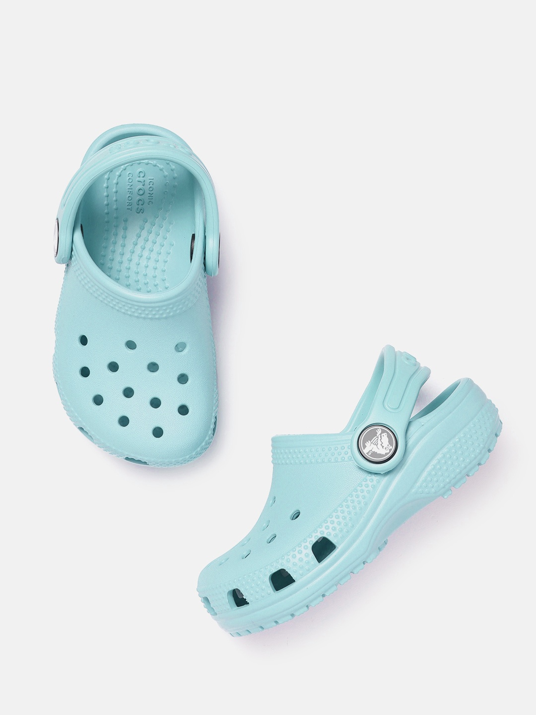 

Crocs Kids Blue Solid Classic Clogs