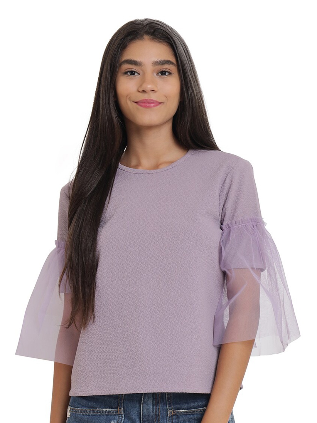 

Anaghakart Purple Net Top