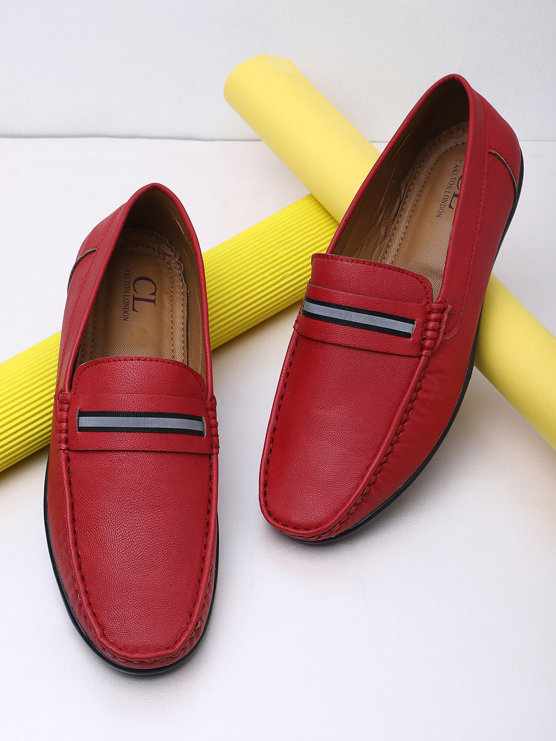 

Carlton London Men Red Loafers