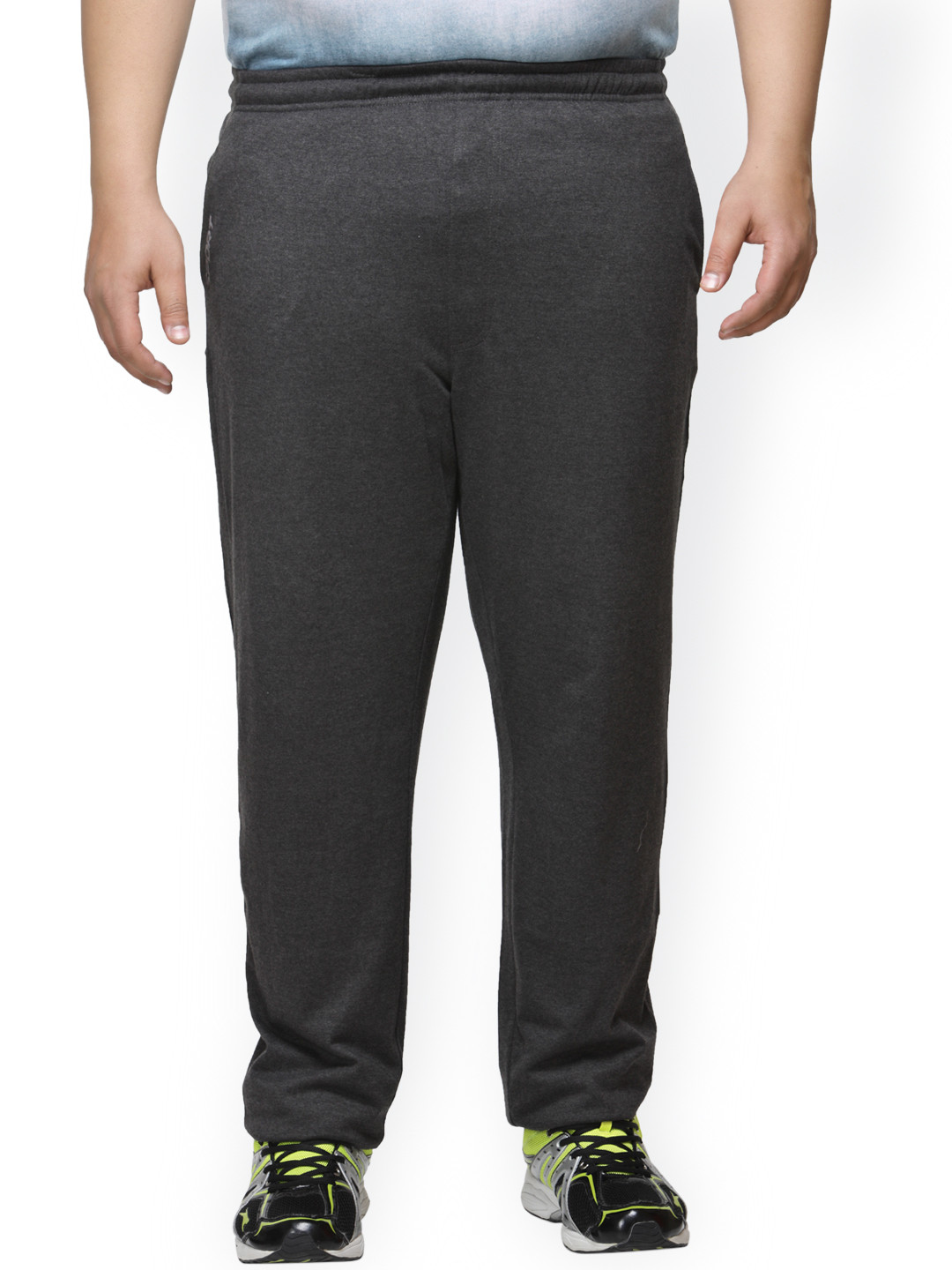 

plusS Men Charcoal Grey Regular Fit Track Pants