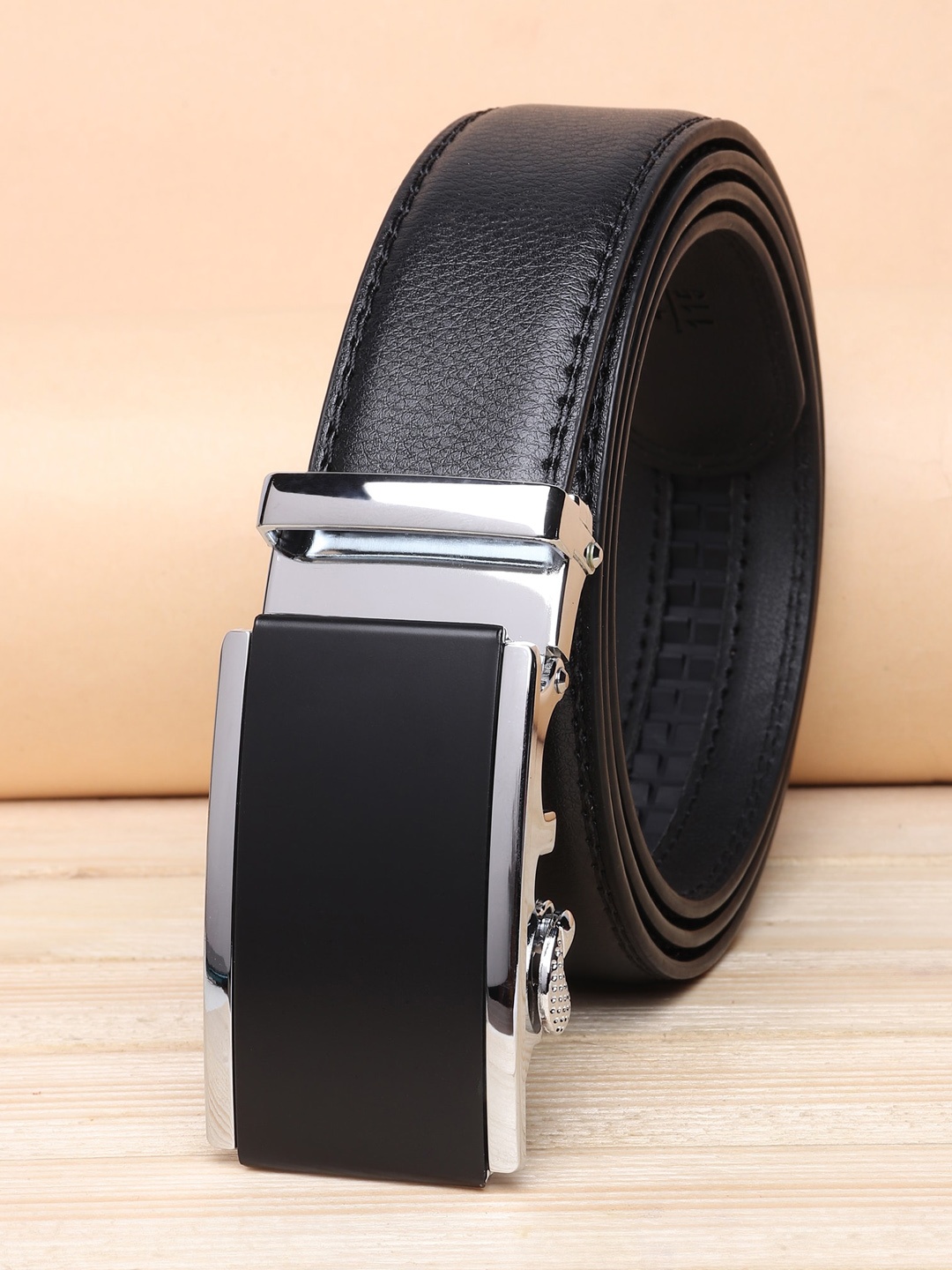 

URBAN ALFAMI Men Black PU Formal Belt