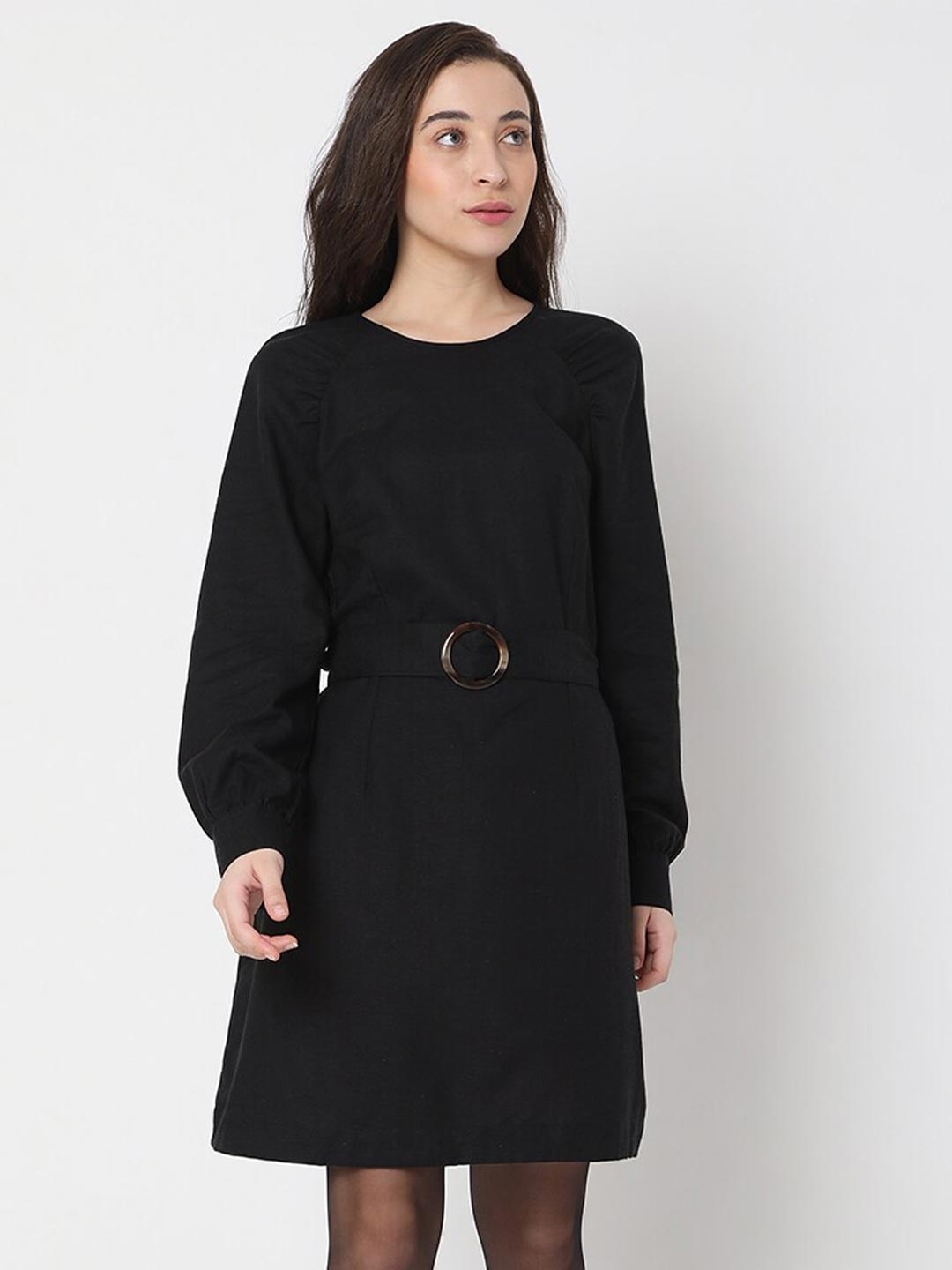 

Vero Moda Black A-Line Dress