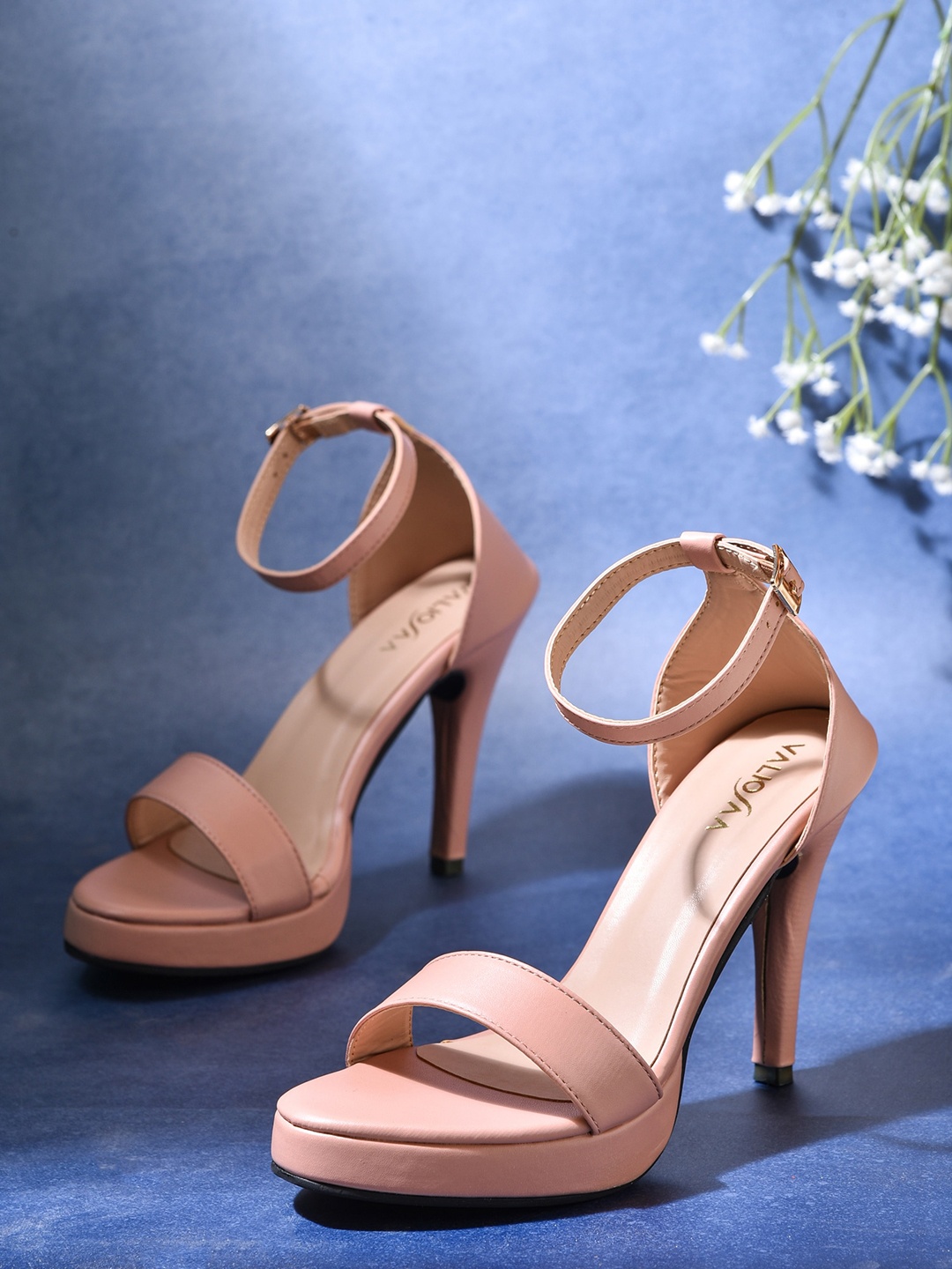 

VALIOSAA Women Pink Solid Slim Heels