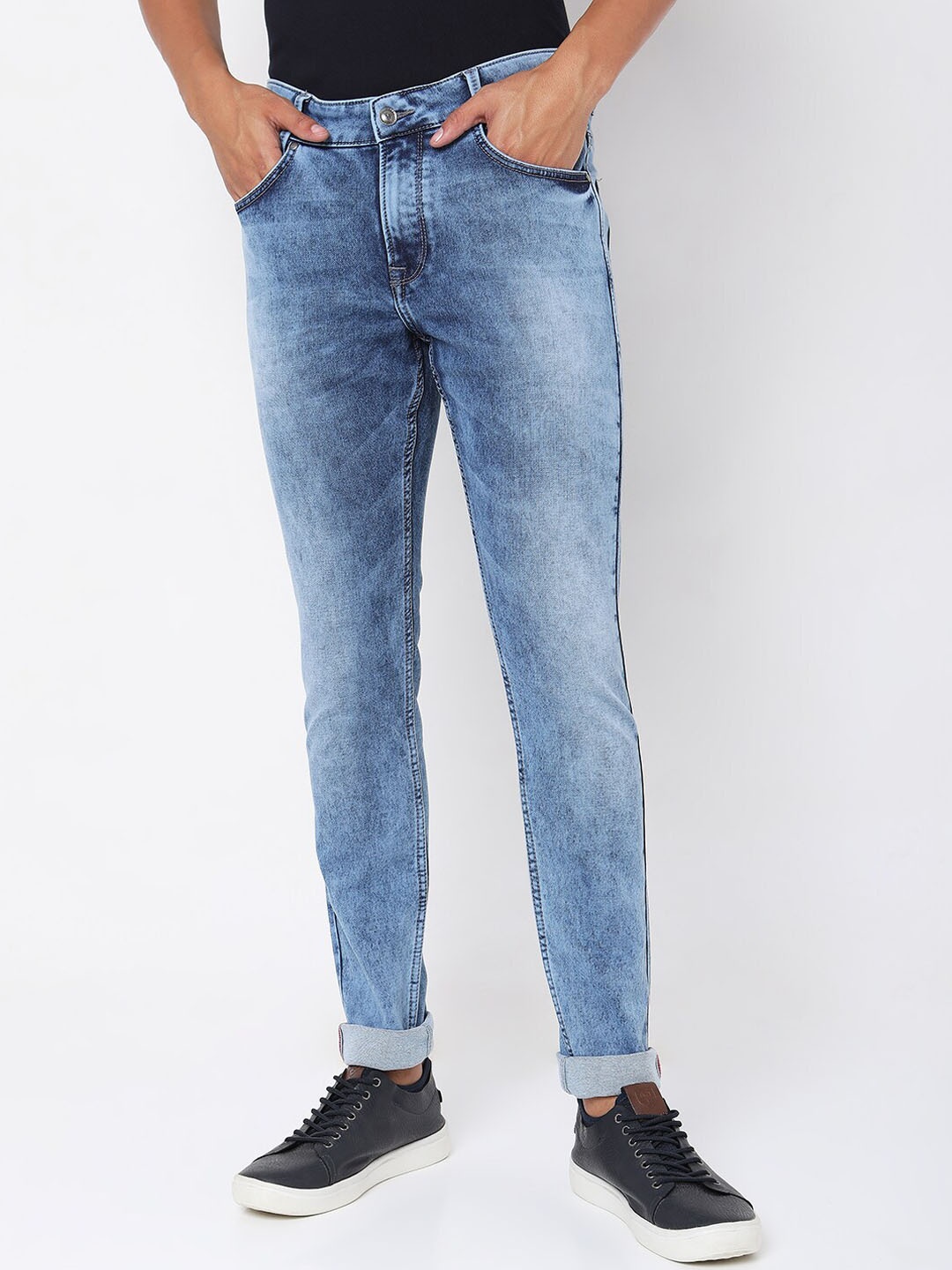 

Mufti Men Blue Skinny Fit Heavy Fade Jeans