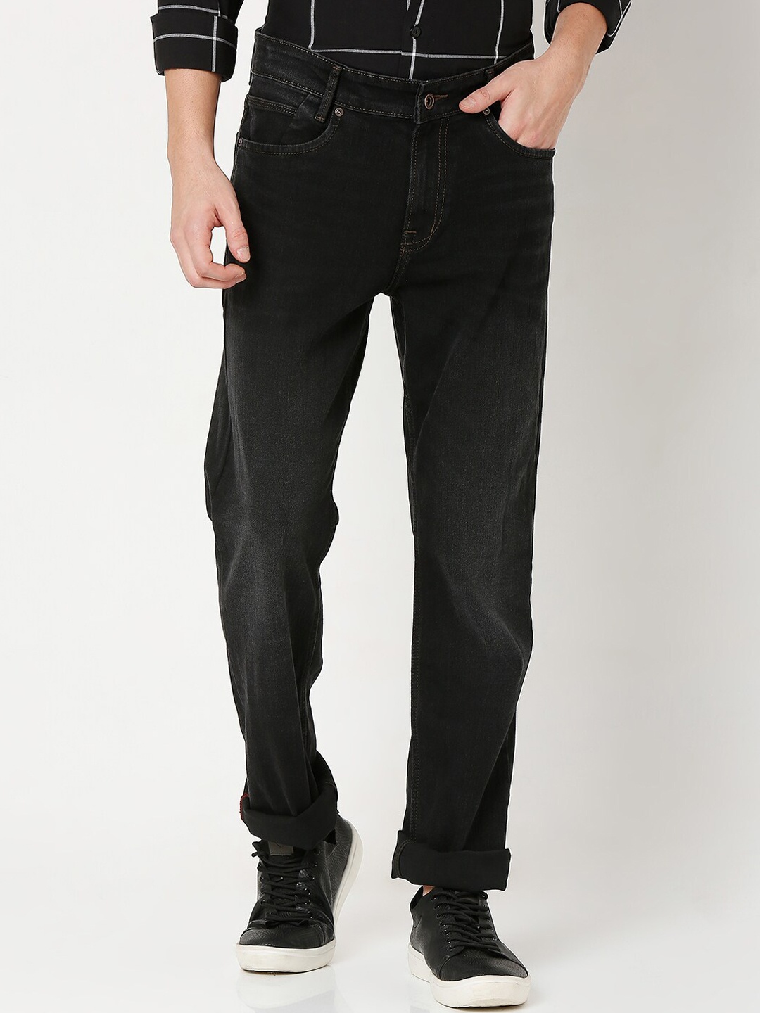 

Mufti Men Black Straight Fit Jeans