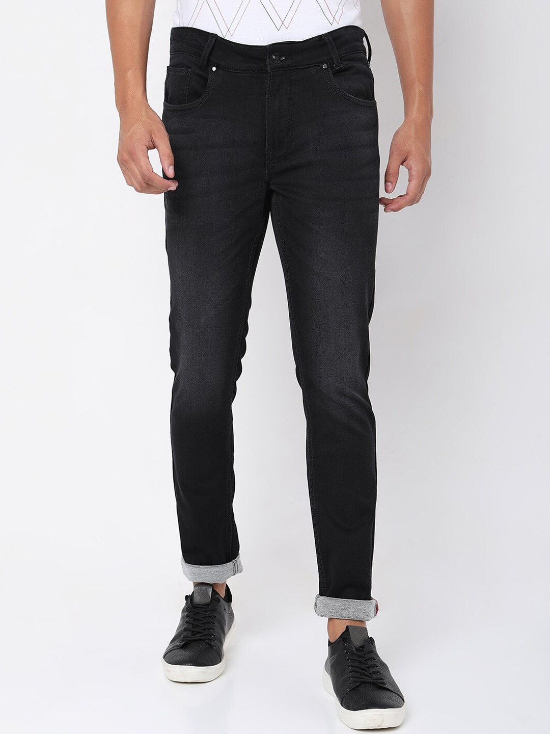 

Mufti Men Black Skinny Fit Light Fade Jeans