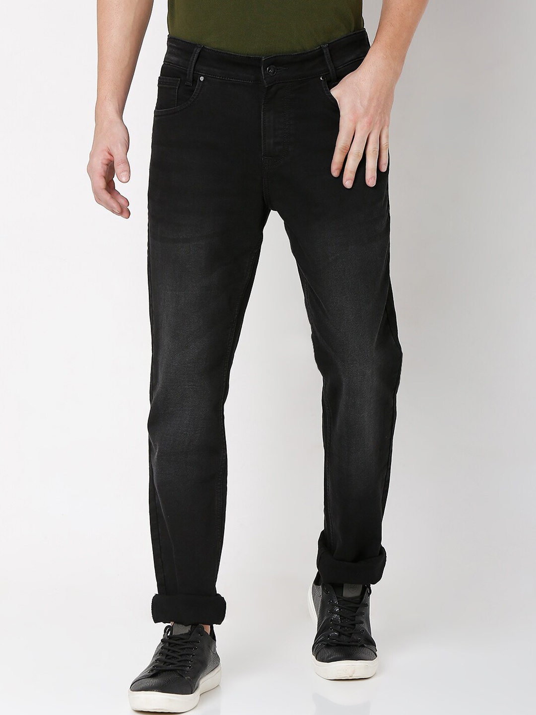 

Mufti Men Black Slim Fit Light Fade Jeans