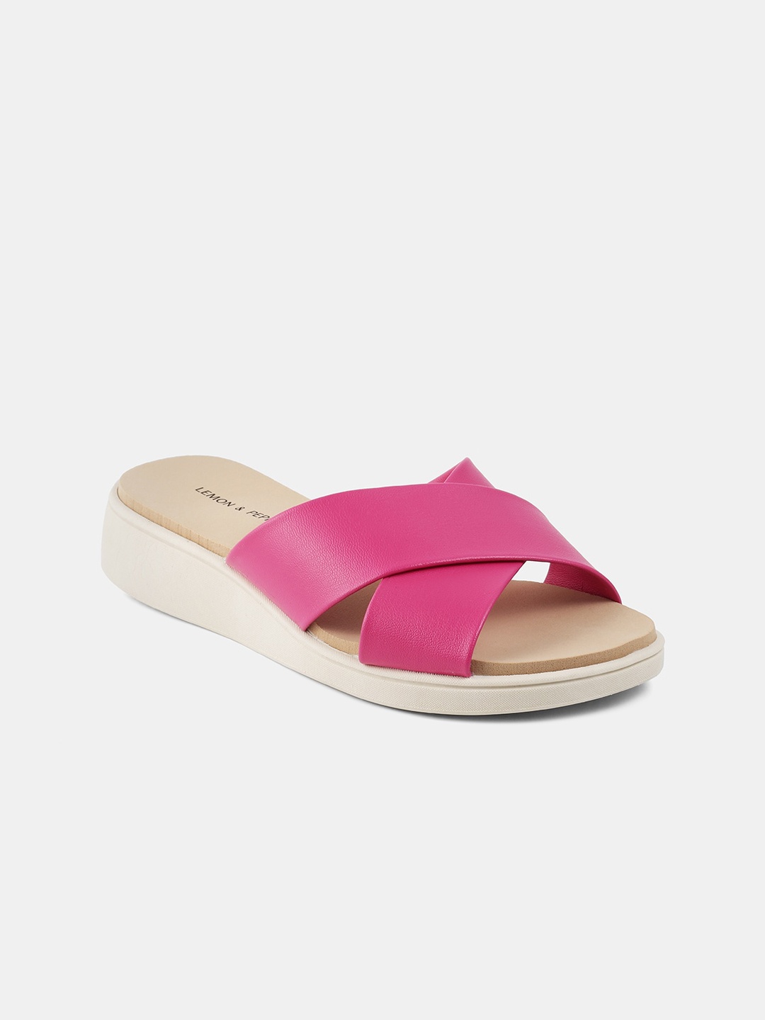 

LEMON & PEPPER Women Pink Open Toe Flats