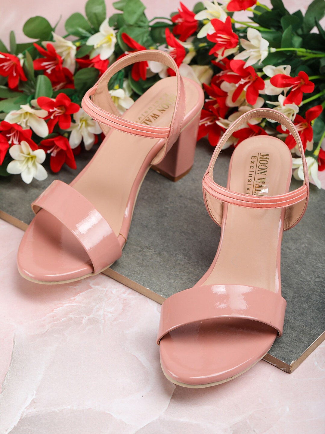 

Moonwalk Pink Block Sandals