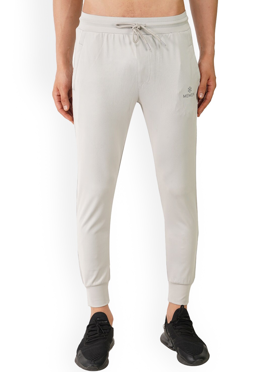 

MEMEN Men Light Grey Solid Joggers