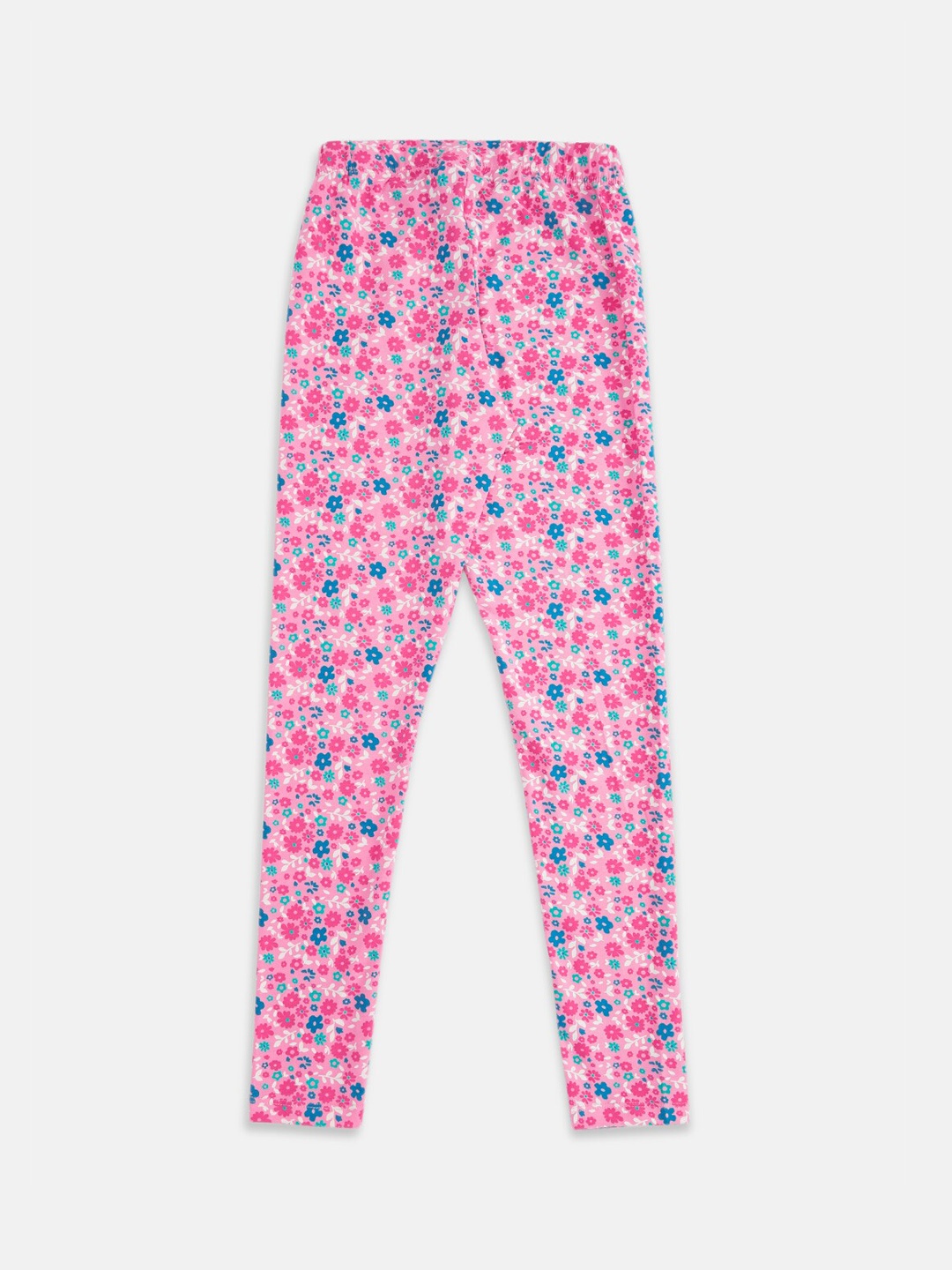 

Pantaloons Junior Girls Pink & Blue Floral Printed Ankle-Length Leggings