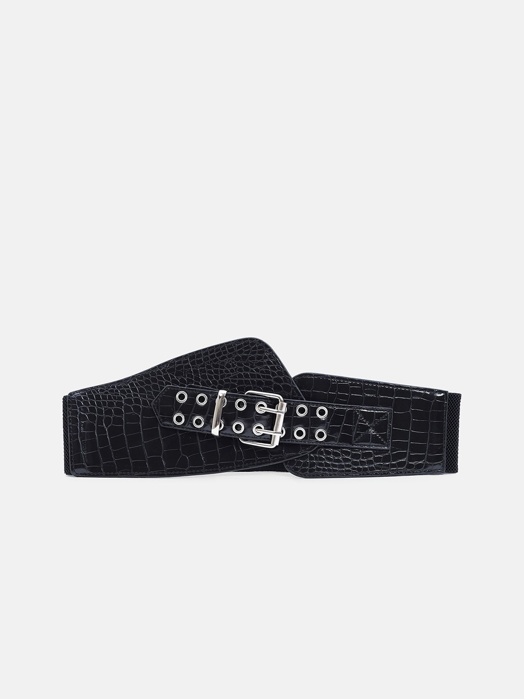 

Kazo Women Black Textured PU Belt