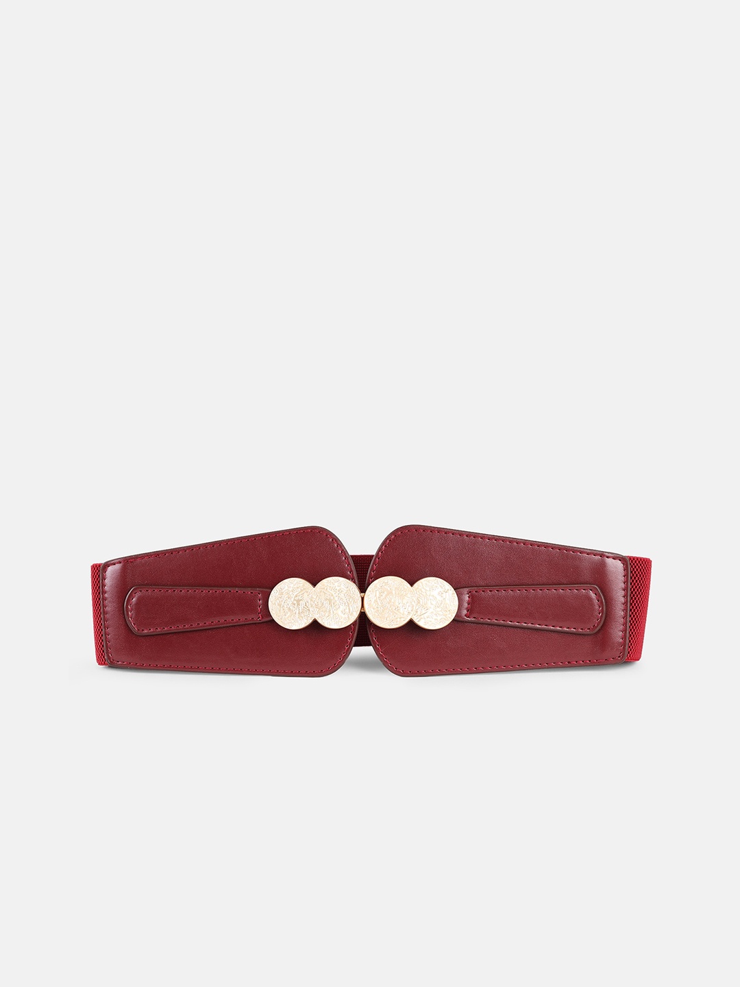 

Kazo Women Maroon Solid PU Belt