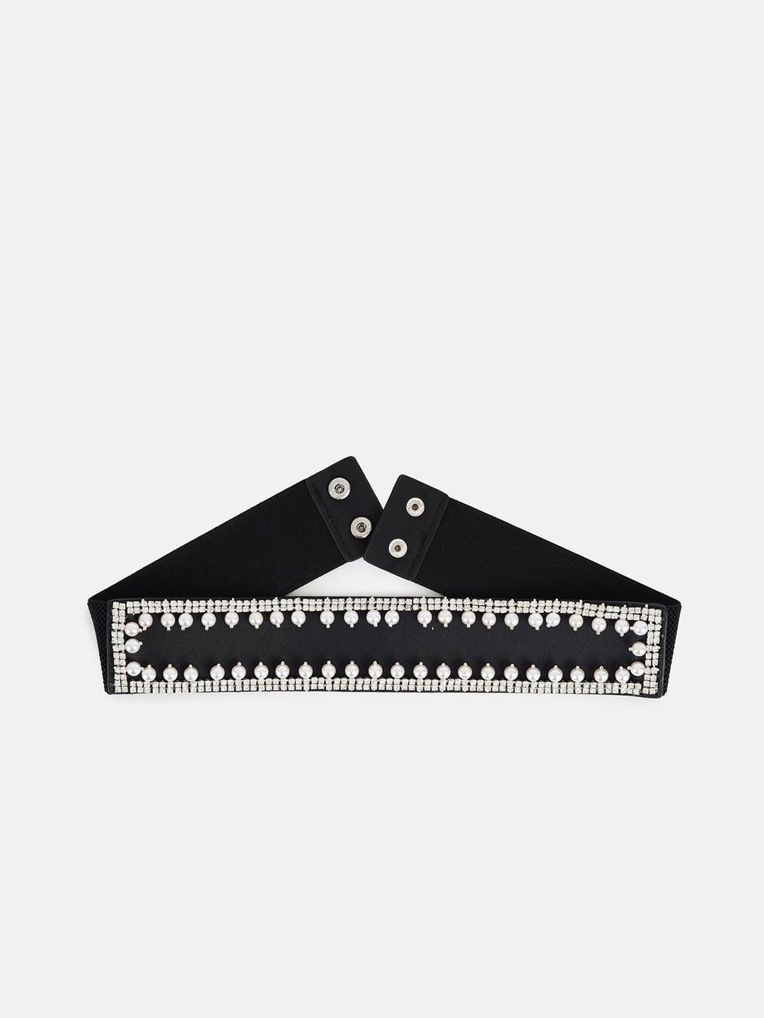 

Kazo Women Black Embellished PU Belt