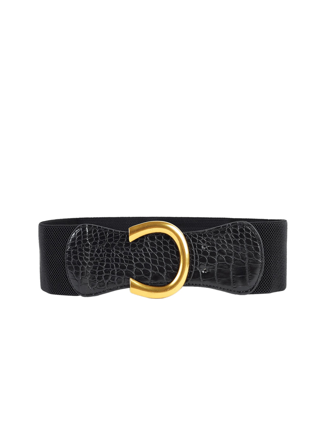 

Kazo Women Black Solid PU Belt