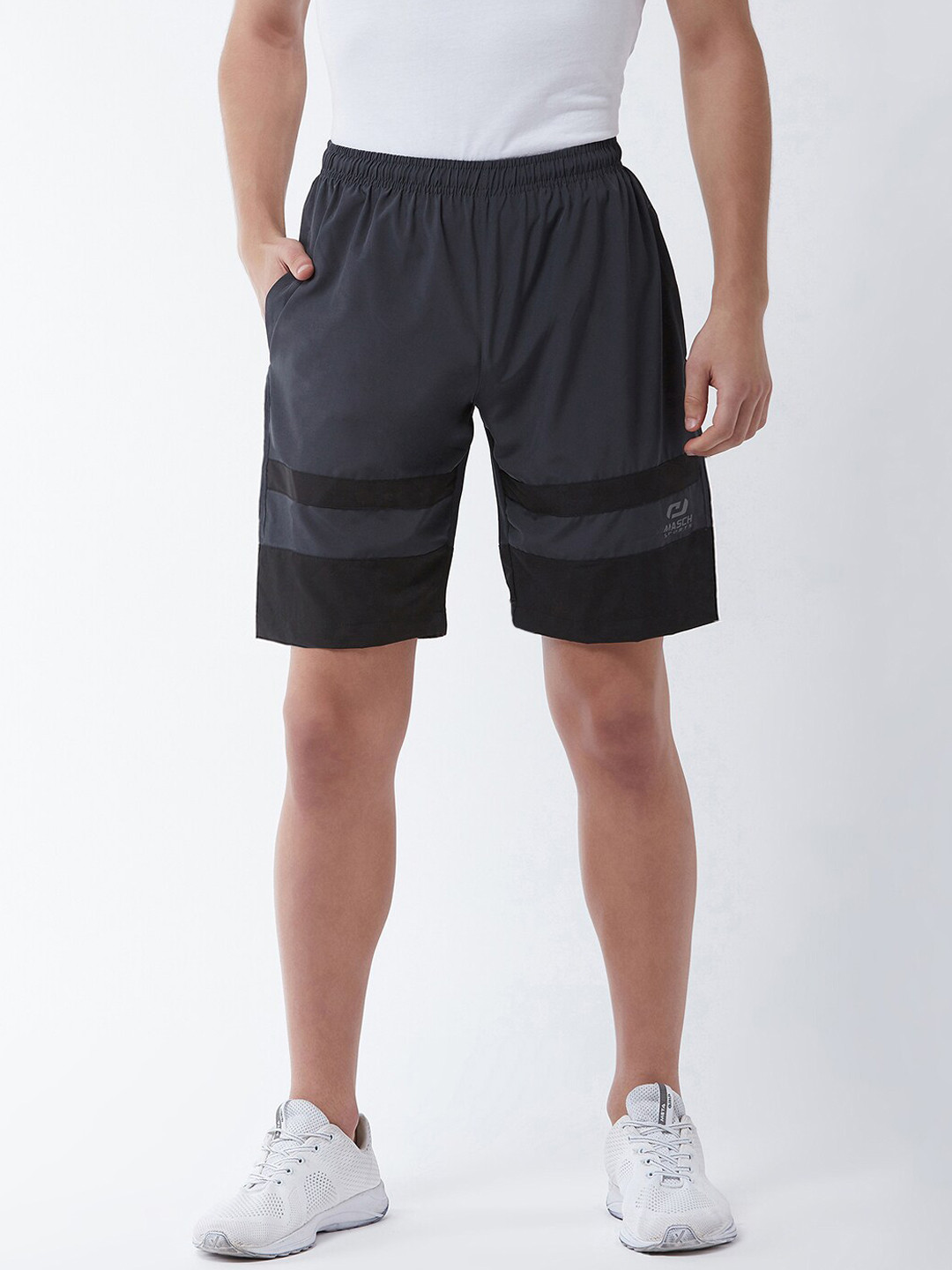 

Masch Sports Men Grey Training or Gym Rapid Dry Sports Shorts