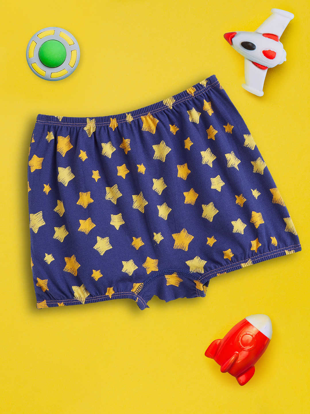 

XY Life Girls Navy Blue & Yellow Printed Cotton Bloomer