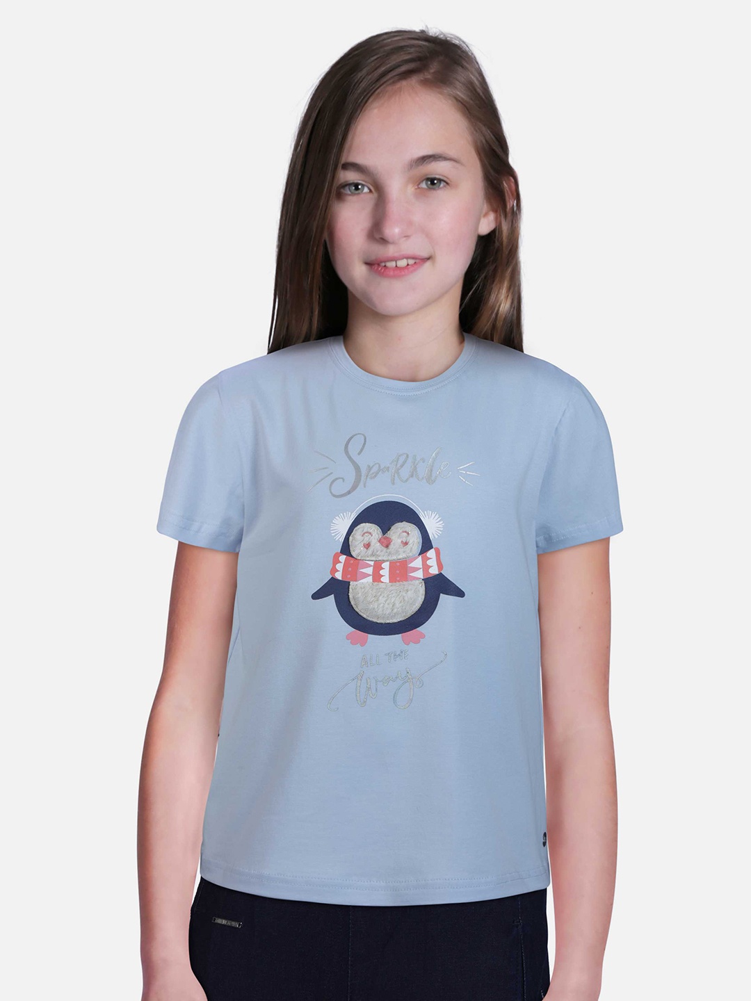

Gini and Jony Blue & Pink Print Top