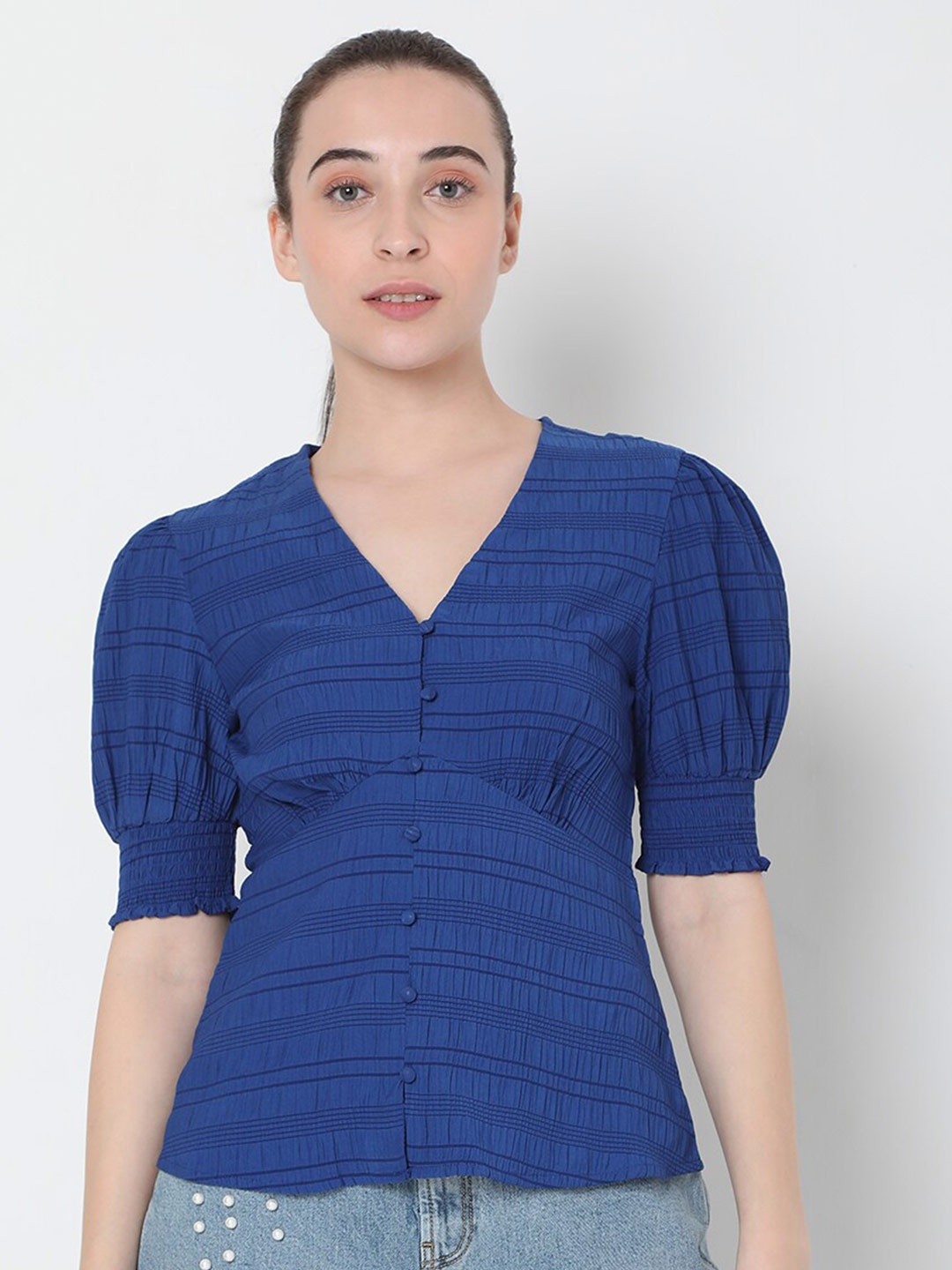 

Vero Moda Blue Striped Top