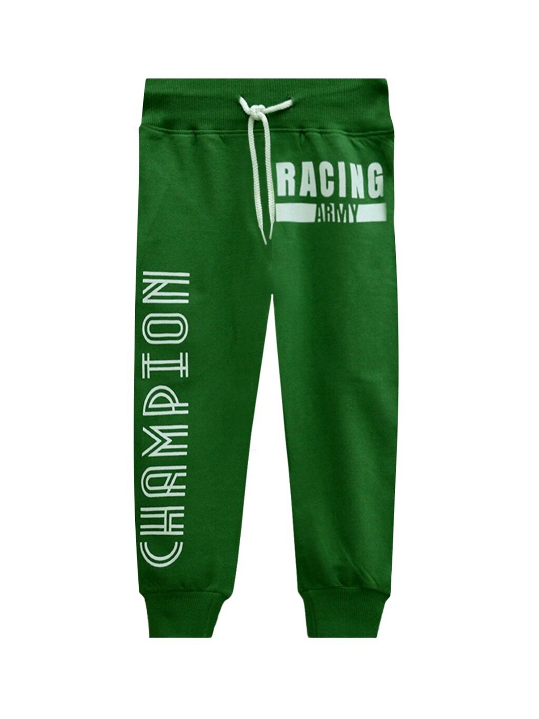 

A.T.U.N. Boys Green Typography Printed Pure Cotton Joggers
