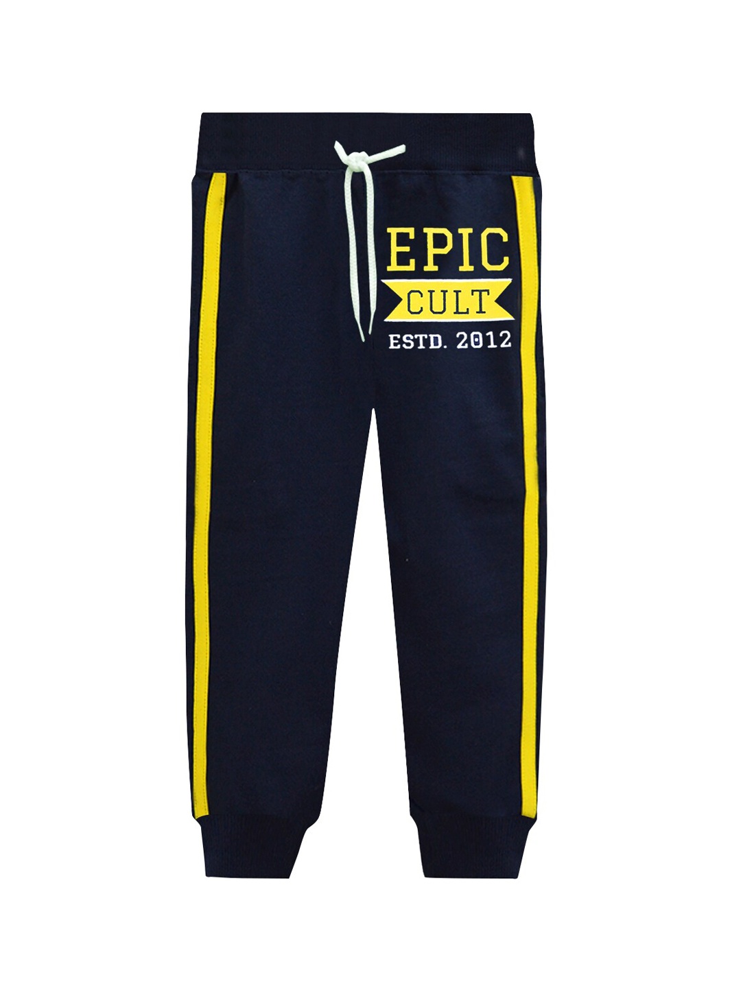 

A.T.U.N. Boys Navy Blue Solid Relaxed-Fit Cotton Joggers