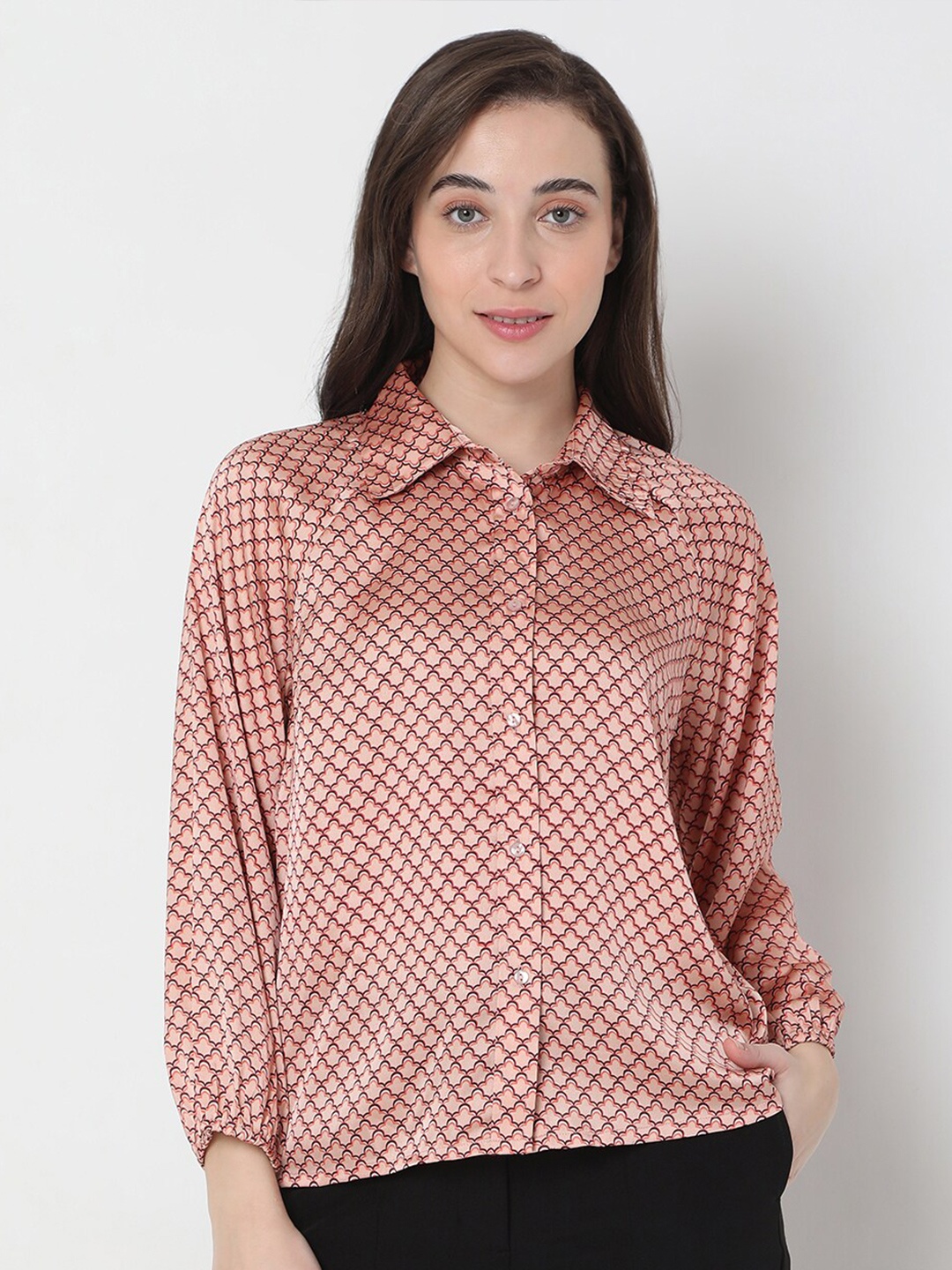 

Vero Moda Women Red Checked Casual Shirt